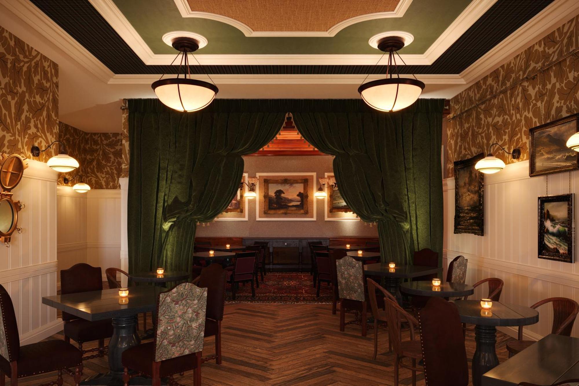 Portrush Adelphi 호텔 외부 사진 The interior of the restaurant