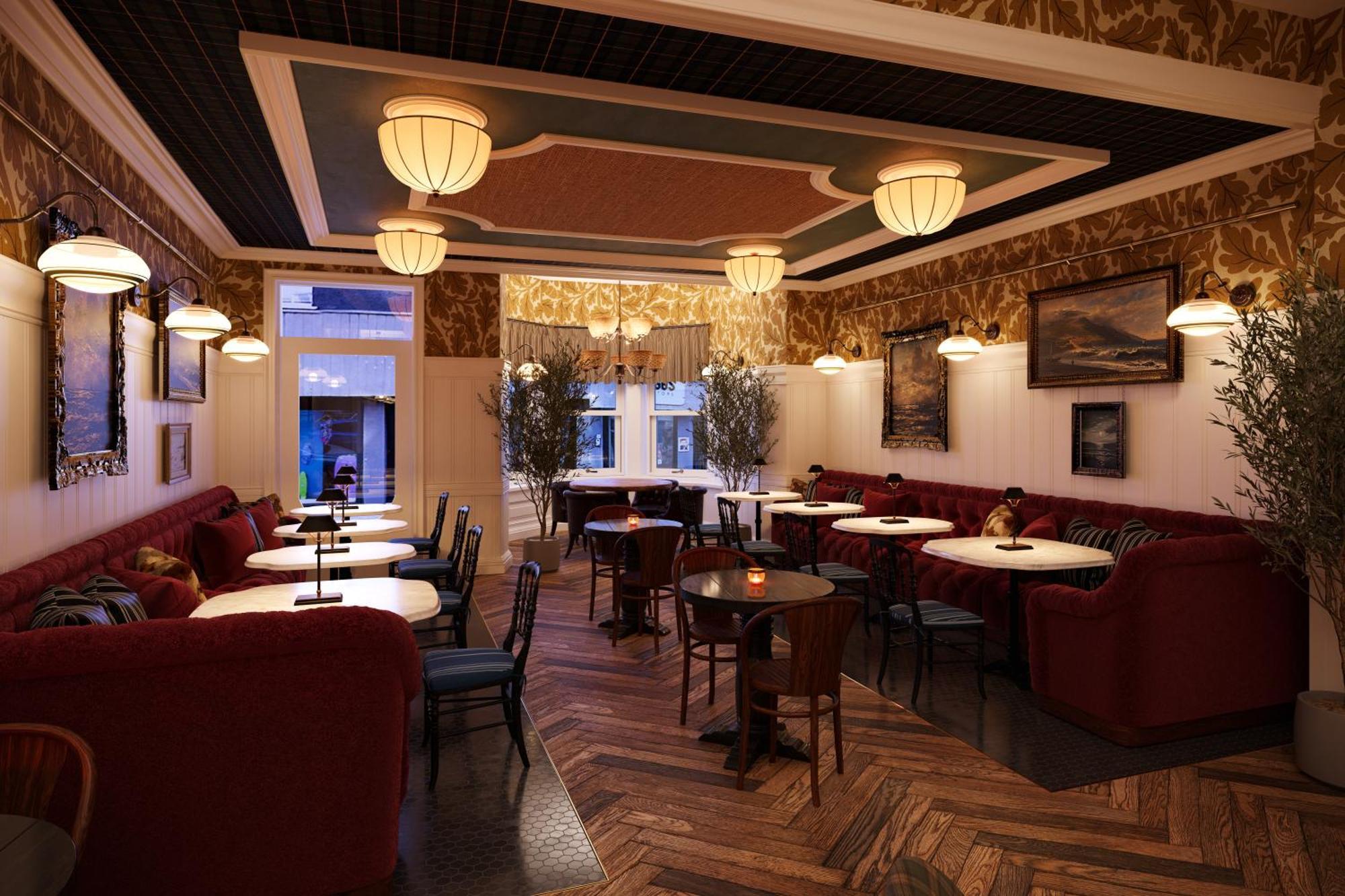 Portrush Adelphi 호텔 외부 사진 Interior of the restaurant